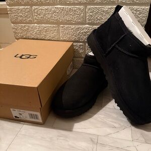 NIB: UGG Ultra Mini Black Boots